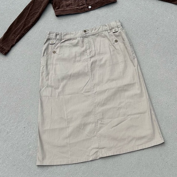 christopher & banks tan midi skirt - Picture 3 of 3